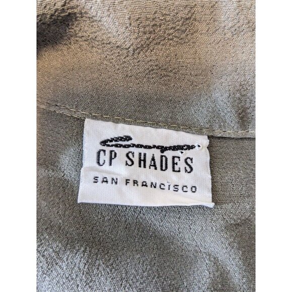 CP Shades Blouse Top Womens Small Green Button Front Rayon Collared Boxy Shirt - Picture 6 of 7